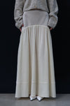 SWAYING 24 Autumn and Winter Wool Splicing Large Swing Skirt SW-SW24AW3B26-MIBAI Beige